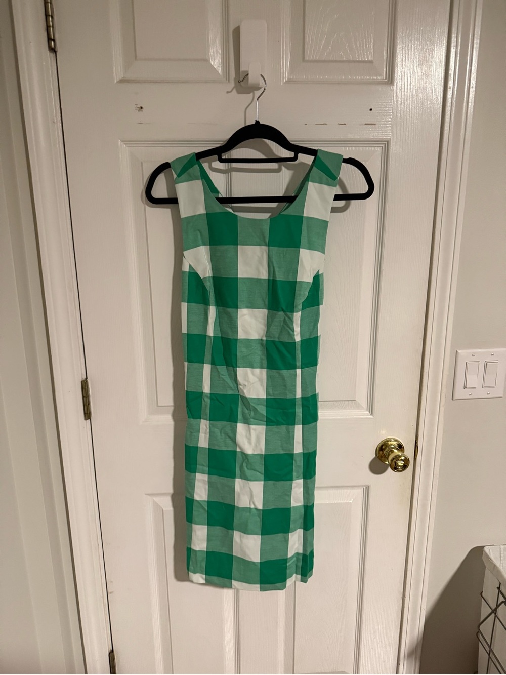 Belk “Hello Spring” Green Gingham Dress – Size 10